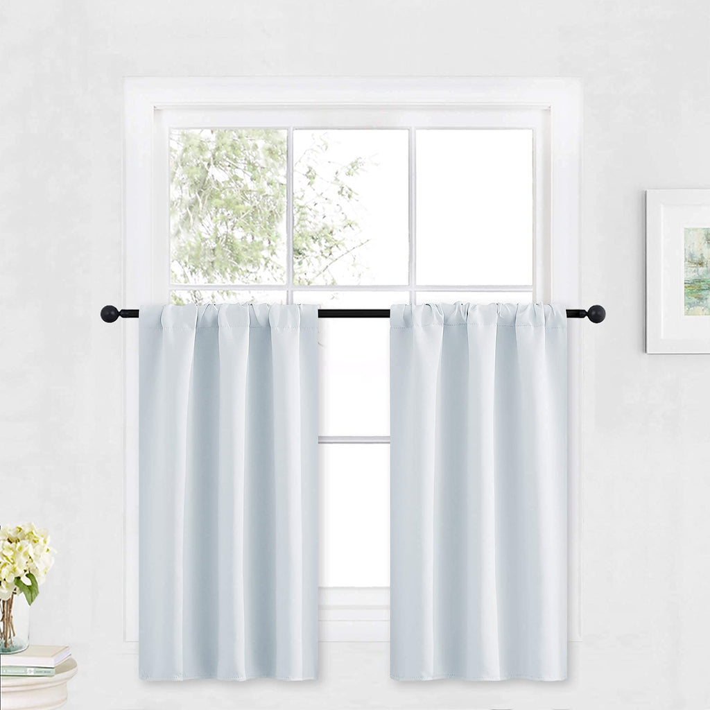 RYB HOME Kitchen Curtains Over Sink 36 inch Length for Cabinet, Rod Pocket