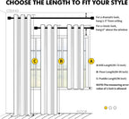 MIULEE Blackout Curtains for Bedroom 2 Panels 40x63 Inch Long Greyish White