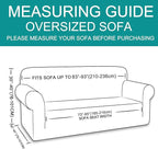 U-NICE HOME Oversized Stretch Couch Cover Slipcover, Chocolate