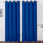 LEMOMO Blackout Curtains 52 x 120 Inch Long Royal Blue Curtains Set of 2 Panels Room Darkening Curtains for Bedroom and Living Room