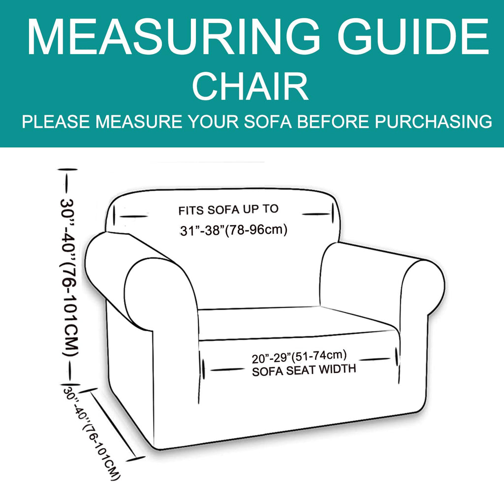 U-NICE HOME Stretch Recliner Chair Cover Armchair Slipcover, Light Blue