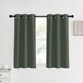 NICETOWN Dark Mallard Blackout Curtain Panels for Bedroom, 2 Panels, W34 x L40-inch, Thermal Insulated Grommet Top Blackout Draperies and Drapes for Basement