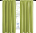 NICETOWN Green Blackout Draperies Curtains - Thermal Insulated Home Decoration Blackout Drapes for Kid's Room (1 Pair, 42 x 63 Inch, Fresh Green)