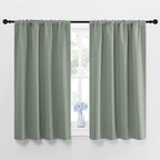 NICETOWN Window Curtains Blackout Drapes - Thermal Insulated Solid Rod Pocket Blackout Curtains/Draperies for Living Room (Sage Green, One Pair, 42 by 45-Inch)