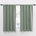 NICETOWN Window Curtains Blackout Drapes - Thermal Insulated Solid Rod Pocket Blackout Curtains/Draperies for Living Room (Sage Green, 1 Pair, 42 by 48-Inch)
