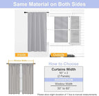 Simplebrand Ava Silver Grey Blackout Curtains for Bedroom 84 Inch Length 2 Panels Set, Solid Thermal Insulated Privacy Living Room Window Treatment Curtains Blackout Drapes, W50 x L84 Inch