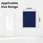 Self Adhesive Portable Blackout Curtains for Bedroom Easy to Install Window Thermal Lnsulated Kitchen Room Darkening Small Window Curtains, 47" W X 59" L, Navy Blue, 1 Panel