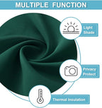RYB HOME Short Hunter Green Blackout Curtains for Small Bedroom Window, Insulating UV Blocking Drapes for Kitchen Cafe Basement, Privacy Tiers for Bathroom Window, Width 42 by Length 36, Set of 2