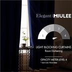 MIULEE Blackout Room Darkening Curtains Thermal Insulated Drapes Solid Window Treatment Set Grommet Top Light Blocking Curtain for Living Room/Bedroom 2 Panels 52 x 84 inch Length Navy Blue