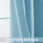 Yakamok Extra Wide Blackout Curtain for Sliding Glass Door, Grommet Thermal Insulated Room Divider Curtain 100W x 84L inch, Room Darkening Patio Curtain,8.3ft Wide x 7ft Tall, 1 Panel,Sky Blue
