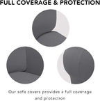 PureFit Super Stretch Chair Sofa Slipcover – Spandex Non Slip Soft Couch Sofa Cover, Washable Furniture Protector with Non Skid Foam and Elastic Bottom for Kids, Pets （Chair, Gray ）