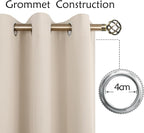 BGment Short Curtains for Small Window 54 Inch Long - Champagne 2 Panels