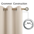 BGment Champagne Room Darkening Curtains 84 Inch for Living Room - 2 Panels
