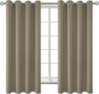 BGment Room Darkening Curtains 63 Inches Long - Grommet Thermal Insulated Drapes Window Treatment Curtains for Bedroom, 2 Panels, 52 x 63 Inch, Cocoa