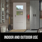 GORILLA GRIP 100% Waterproof All-Season WeatherMAX Doormat US Designed Natural Rubber, Stain and Fade Resistant, Low Profile Indoor Outdoor Door Mats, Easy Clean Patio Mat, 29x17, Beige Diamond