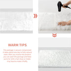 CIICOOL Faux Fur Rug White Fluffy Area Rugs for Bedroom, Thick Fuzzy Shag Rug Furry Bedside Nursery Rug for Living Room Plush Indoor Floor Carpet for Kids Room Teen Dorm, 3x5 ft