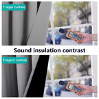 NICETOWN Total Shade Curtains and Draperies, Heavy-Duty Full Light Shading Drapes with Black Liner Backing for Villa/Hall/Dorm Window（Silver Grey, Package of 2 Panels, 52 inches Wide x 95 inches Long