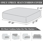 Couch Cushion Cover Seat Cushion Cover Stretch Armchair Cover Separate Sectional Sofa Slipcovers Furniture Protector(1 Piece for Seat or Sofa Backrest, Light Grey)