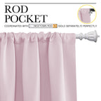 NICETOWN Blackout Curtains for Girls Room - Nursery Essential Thermal Insulated Solid Rod Pocket Top Blackout Drapes (Lavender Pink, 1 Pair, 52 x 72 Inch)