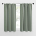 NICETOWN Window Curtains Blackout Drapes - Thermal Insulated Solid Rod Pocket Blackout Curtains/Draperies for Living Room (Sage Green, One Pair, 29 by 50-Inch)