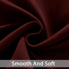 Yakamok Room Darkening Curtains 52x63 inch Length Burgundy Red-Living Room