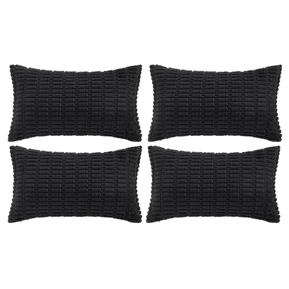 Fancy Homi 4 Packs Decorative Throw Pillow Covers for Living Room Couch Bed, Modern Farmhouse Boho Home Décor Accent Cushion Case, 20" x 12", Neutral