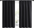 NICETOWN Black Out Curtain Panels for Kitchen - Energy Smart Decoration Thermal Insulating Blackout Drapes/Draperies for Small Window (2 Panels, 42 inches Wide by 54 inches Long)