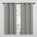 NICETOWN Blackout Curtains 63 inches Long, Thermal Insulated Solid Grommet Top Blackout Curtains/Drapes for Office (Sand Color, 1 Pair, 42 x 63 inches)