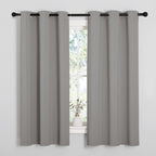 NICETOWN Blackout Curtains 63 inches Long, Thermal Insulated Solid Grommet Top Blackout Curtains/Drapes for Office (Sand Color, 1 Pair, 42 x 63 inches)