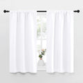 NICETOWN RV Curtains for Camper Windows, White Curtains for Kitchen Window, Home Decoration Light Filtering Curtains & Drapes for Small Window (29" Wide by 40inches Long, 1 Pair)