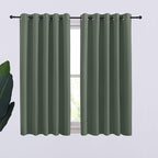 NICETOWN Thermal Insulated Curtains Blackout Draperies, Dark Mallard, Window Treatment Solid Grommet Room Darkening Drape Panels for Bedroom (Set of 2, 70 by 54 inches Long)