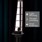 Estelar Textiler Teal and Purple Blackout Curtains for Bedroom, Thermal Insulated Drapes 108 Inches Long, Full Light Blocking Energy Saving Long Curtains for Living Room, 52Wx108L, 2 Panels