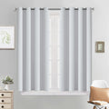Yakamok Room Darkening Curtains 52x45 inch Greyish White-Living Room