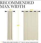 NICETOWN Room Darkening Curtain Panels for Cafe, Thermal Insulated Grommet Room Darkening Draperies/Drapes for Window (Beige, 2 Panels, W55 x L68 -inch)