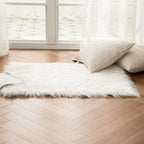 MIULEE Fluffy Rug Soft Shaggy Faux Fur Area Rug Luxury Plush Rectangle Carpet for Christmas Decor Bedroom Living Room Sofa Chair 2 x 3 Feet, White
