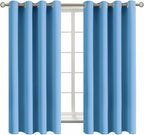 BGment Room Darkening Curtains 63 Inches Long - Grommet Thermal Insulated Drapes Window Treatment Curtains for Bedroom, 2 Panels, 52 x 63 Inch, Sky Blue