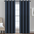 H.VERSAILTEX Blackout Curtain for Living Room Extra Long, Thermal Insulated Bedroom Curtains Grommet Top, Noise Reducing Patio Door Curtain - Navy Blue, One Panel, 52'W x 102'L
