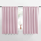 NICETOWN Blackout Curtains for Bedroom, Blackout Curtain Panels, Baby Pink, 1 Pair, 62 by 63-inch, Window Treatment Energy Saving Thermal Insulated Solid Rod Pocket Blackout Drapes/Draperies