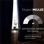 MIULEE Navy Blue Blackout Bedroom Curtains Drapes 84 Inch Long 52"x84"
