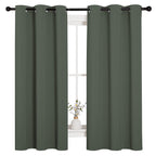 NICETOWN Blackout Curtain Panels, Home Decoration Thermal Insulated Solid Grommet Blackout Drape for Dining Room (Dark Mallard, 1 Pair, 42 by 63-Inch)
