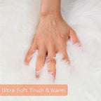 duduta White Faux Sheepskin Fur Rug 3x5 ft, Fluffy Shag Bedroom Dorm Nursery Playroom Carpet Rug Non Slip Washable