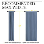 NICETOWN Blackout Curtains Window Draperies - Window Treatment Thermal Insulated Solid Room Darkening Drapes for Bedroom (Stone Blue, Set of 2 Panels, 34 by 84 inches Long)