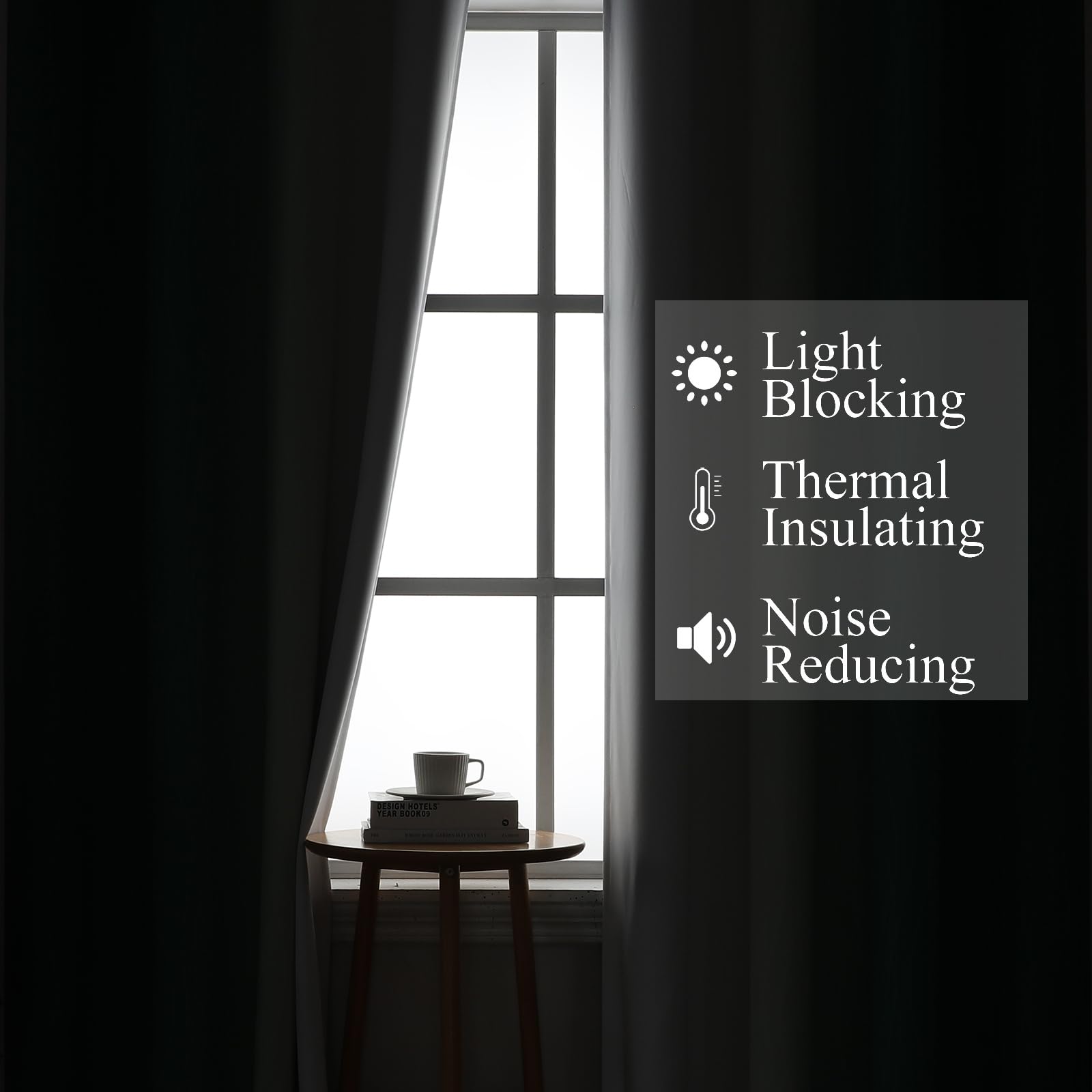 Estelar Textiler Green and Greyish White Blackout Curtains 52Wx54L 2 Panels