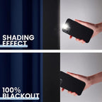 SimpleHome 100% Blackout Curtains for Bedroom,Thermal Insulated Grommet Window Drapes Room Darkening Navy Blue Curtains for Living Room with Black Back,52 x 63 Inch,2 Panels