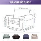 Joccun Stretch Chair Couch Cover,1-Piece Sofa Slipcover Spandex Jacquard Fabric Sofa Covers with Elastic Bottom,Washable Furniture Protector for Dogs,Cats,Kids(Armchair,Charcoal)