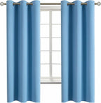 BGment Room Darkening Curtains 63 Inches Long - Grommet Thermal Insulated Drapes Window Treatment Curtains for Bedroom, 2 Panels, 42 x 63 Inch, Sky Blue