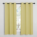NICETOWN Bedroom Curtains Blackout Drapery Panels, Three Pass Microfiber Thermal Insulated Solid Ring Top Blackout Window Curtains/Drapes (Two Panels, 42 x 50 inches, Gray)