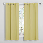 NICETOWN Bedroom Curtains Blackout Drapery Panels, Three Pass Microfiber Thermal Insulated Solid Ring Top Blackout Window Curtains/Drapes (Two Panels, 42 x 50 inches, Gray)