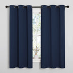 NICETOWN Grey Blackout Curtains for Bedroom 42" Wide x 63" Long 2 Panels