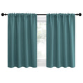 NICETOWN RV Blackout Curtains for Camper Windows, Sea Teal, 42" x 36", Set of 2, Kitchen Curtains, Short Blackout Drapes, Thermal Insulated Rod Pocket Window Treatment Draperies for Nursery